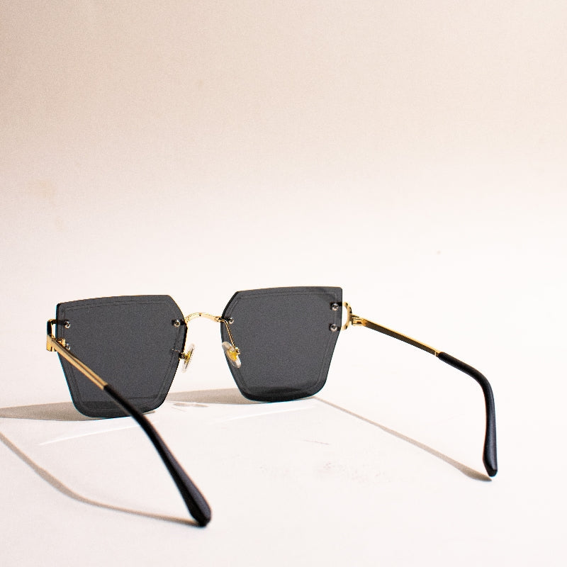 Glam Affair Square Cateye Black Sunglass Eyewear June Trading   