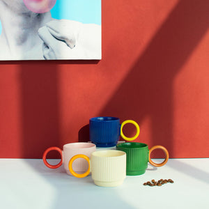 Peppy Ripple Texture Ceramic Mug Coffee Mugs June Trading   