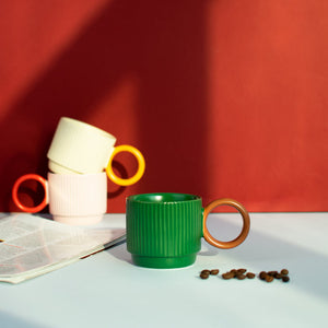 Peppy Ripple Texture Ceramic Mug Coffee Mugs June Trading   