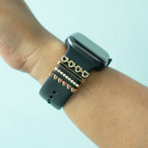 String of Heart Gold Smartwatch Band Accessories Set Watch Band Accessories June Trading   