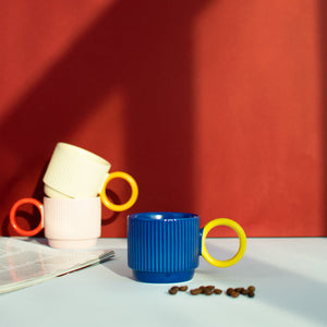 Peppy Ripple Texture Ceramic Mug Coffee Mugs June Trading   