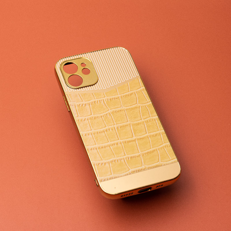 Golden Tuscan Sun Luxury Embossed Design iPhone Cover