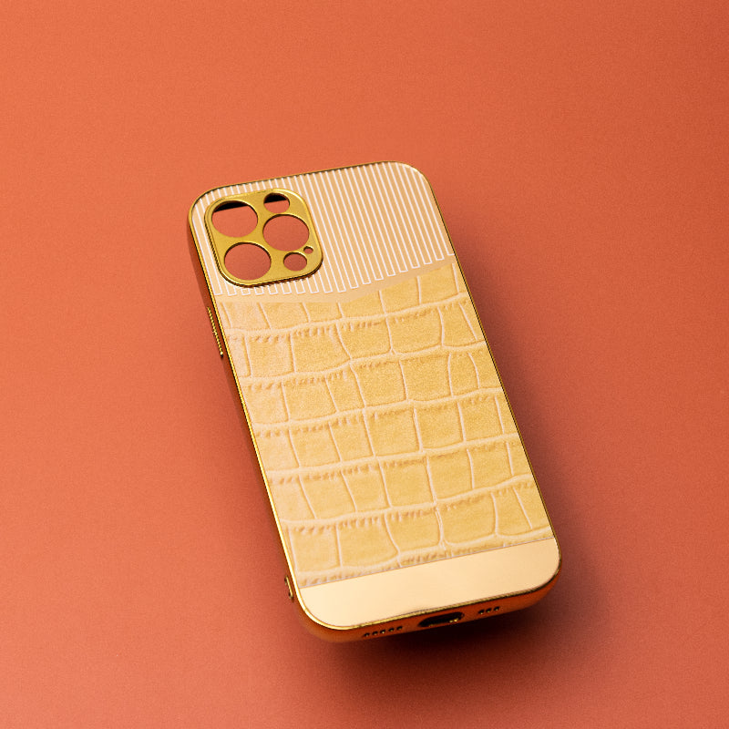 Golden Tuscan Sun Luxury Embossed Design iPhone Cover