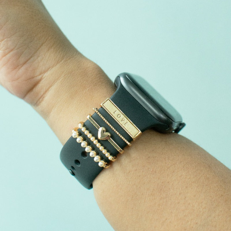 Heart You Gold Smartwatch Band Accessories Set Watch Band Accessories June Trading   