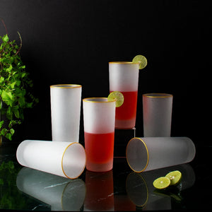 Tavern Library Frosted Glass (Set of 6) Glasses June Trading   