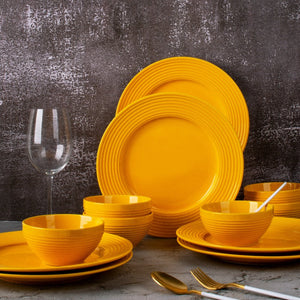 Orenda Mustard Yellow Set Of 12 Dinner Sets The June Shop   