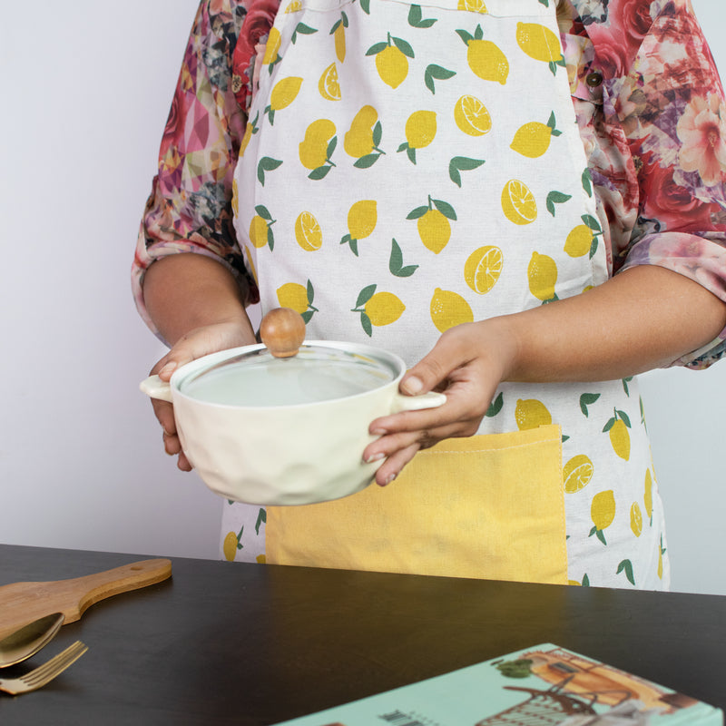 Lemon Print Kitchen Apron
