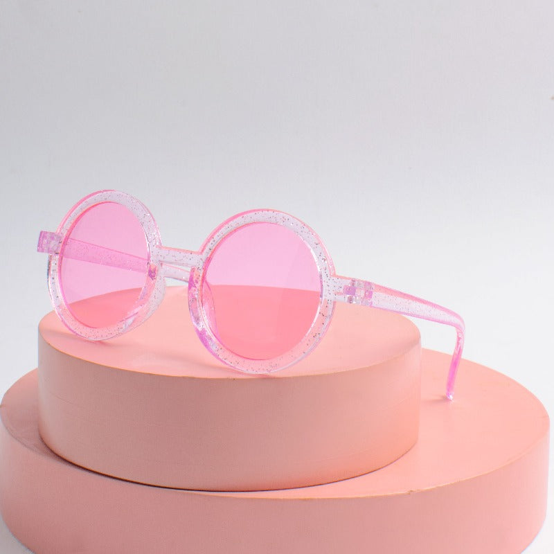 Baby Pink Color Pop Circles Kids' Sunglasses