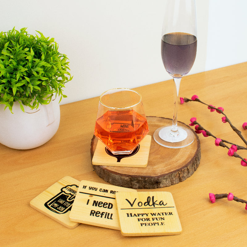 Wooden Coasters (Set Of 4) Coasters June Trading   