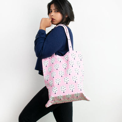 Adorable Doodle Pink Tote Bag Tote Bag ERL   