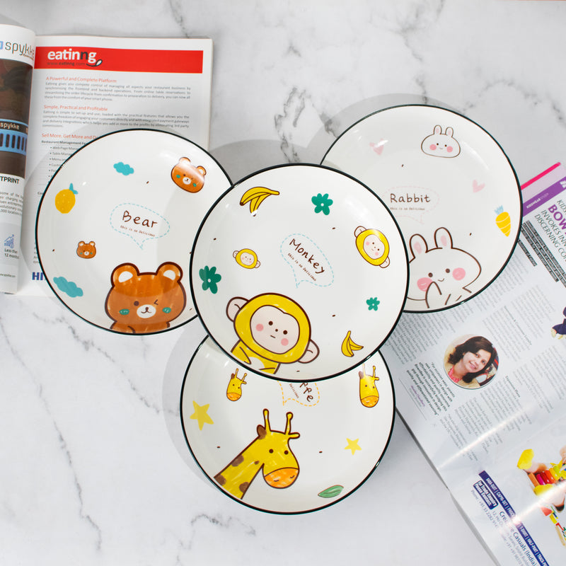 Animal Ceramic Plate Starter Plates June Trading   