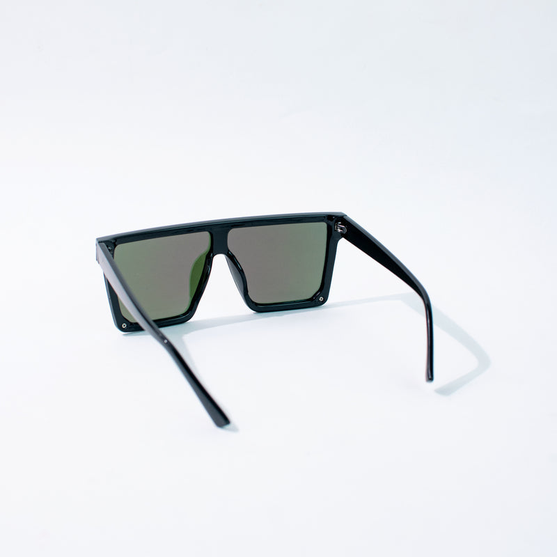 Oversized Flat & Square Reflective Sunglass Eyewear June Trading   