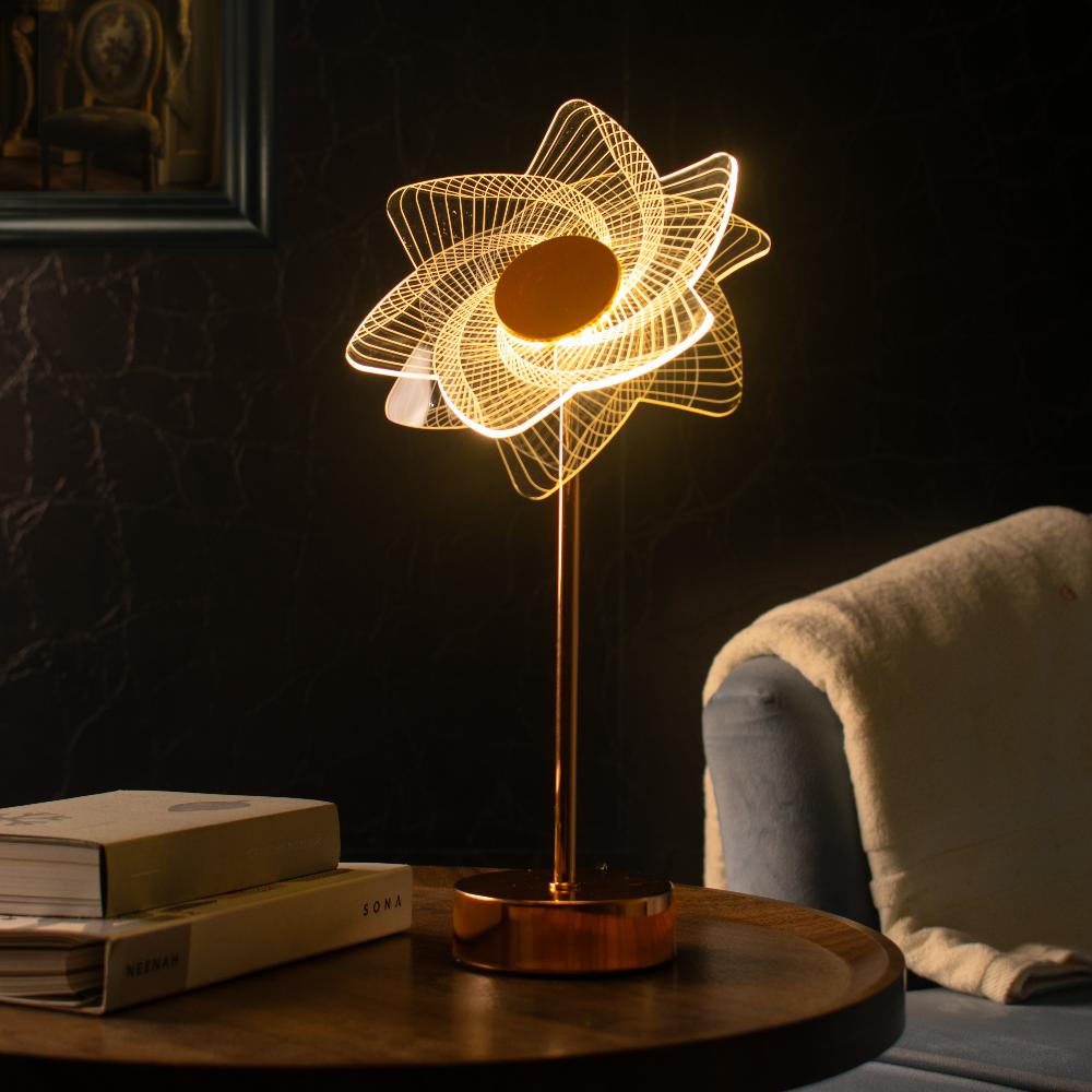 Opal Blossom Elegance Table Lamp