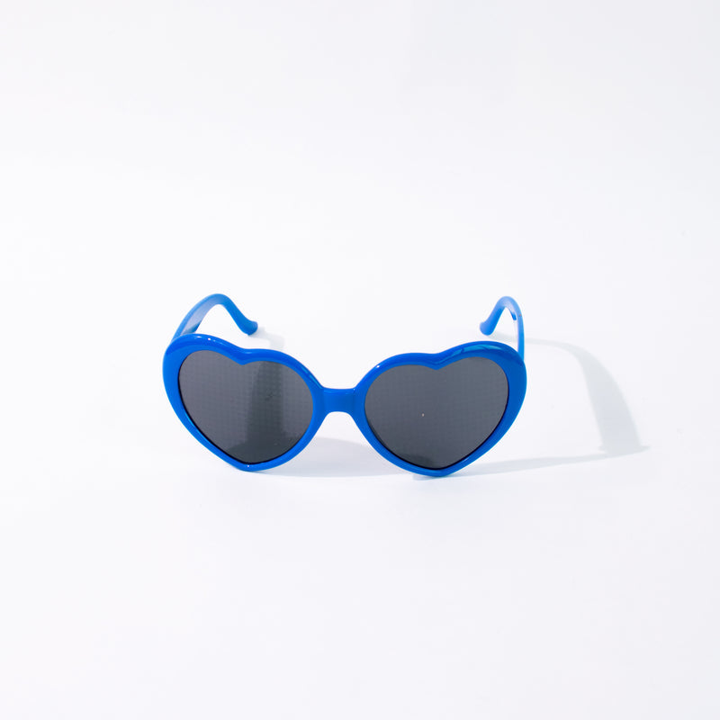 Lapis Blue Heart Effect Diffraction Sunglass Eyewear June Trading   