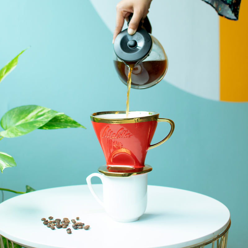 Retro Ceramic Coffee Pour Over Coffee Maker June Trading   