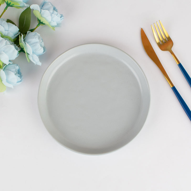 Suave Grey Ceramic Plate
