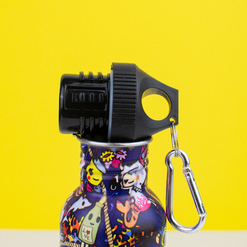 Funky Pattern Printed Metal Bottle Bottles June Trading   