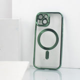 iPhone 15 Plus Magsafe Metallic Case With Camera Lens Protector