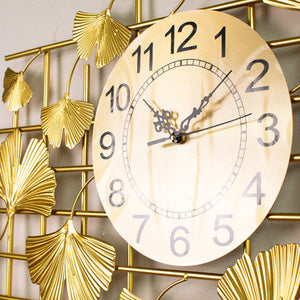 Ornate Gingko Vine Wall Clock Wall Clocks June Trading   