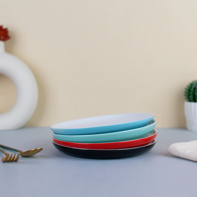 Coloured Base Serving Plate (8 Inches) Starter Plates June Trading   