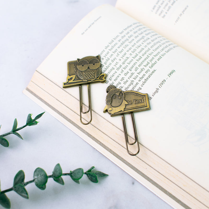 Metallic Paper Clip Bookmark - Animals Paper Clip June Trading   