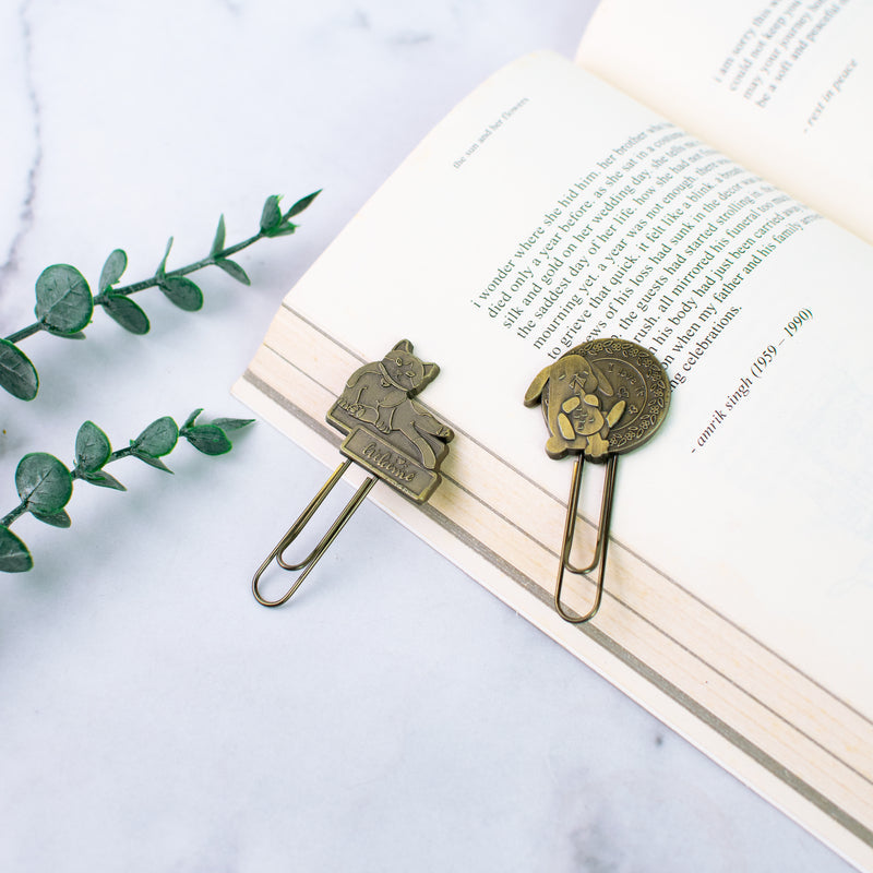 Metallic Paper Clip Bookmark - Animals Paper Clip June Trading   