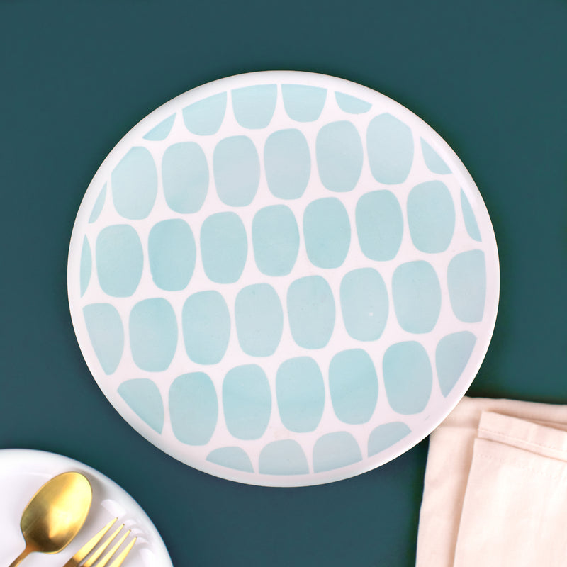 Cadet Blue Assorted Ovals Dinner Plate (10 Inches) Dinner Plates June Trading   
