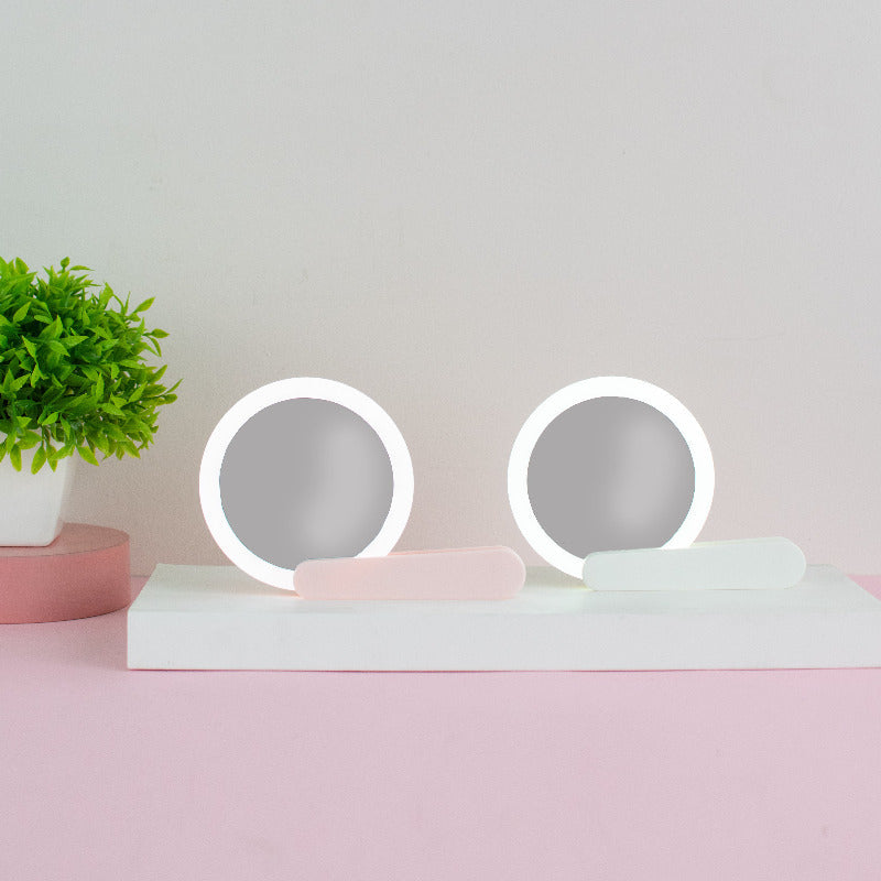 Portable Mirror with Ring Light & Automated Sensor