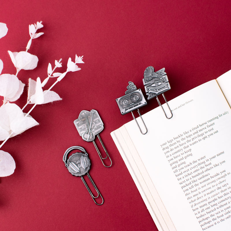 Metallic Paper Clip Bookmark - Music Paper Clip June Trading   
