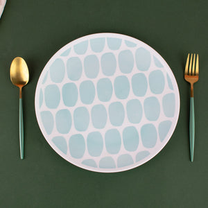 Cadet Blue Assorted Ovals Dinner Plate (10 Inches) Dinner Plates June Trading   