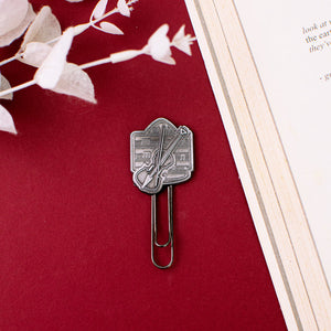 Metallic Paper Clip Bookmark - Music Paper Clip June Trading Violin  