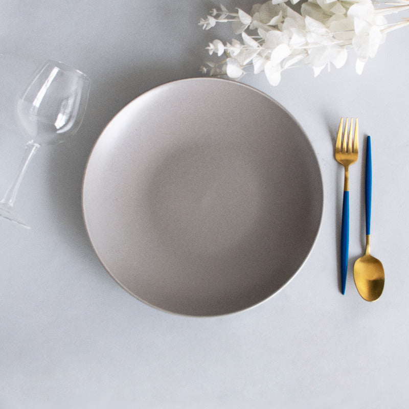 Matte Thunder Grey Dinner Plate (11 Inches) Dinner Plates June Trading   