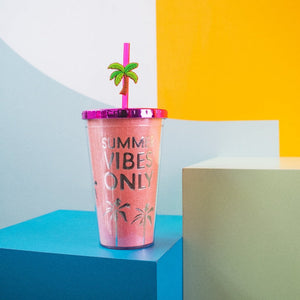 Summer Vibes Travel Sipper Sippers June Trading Candy Pink  