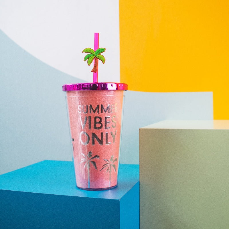 Summer Vibes Travel Sipper Sippers June Trading Candy Pink  