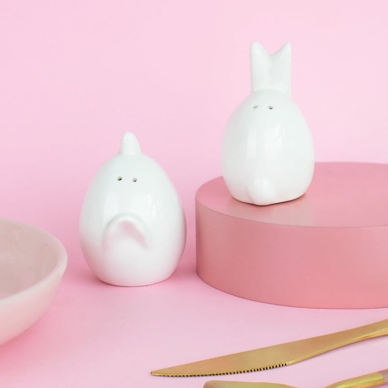 Bunny & Birdie Salt and Pepper Shakers (Set of 2) Salt & Pepper Shakers June Trading   