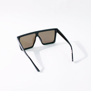 Oversized Flat & Square Ice Blue Sunglass Eyewear June Trading   