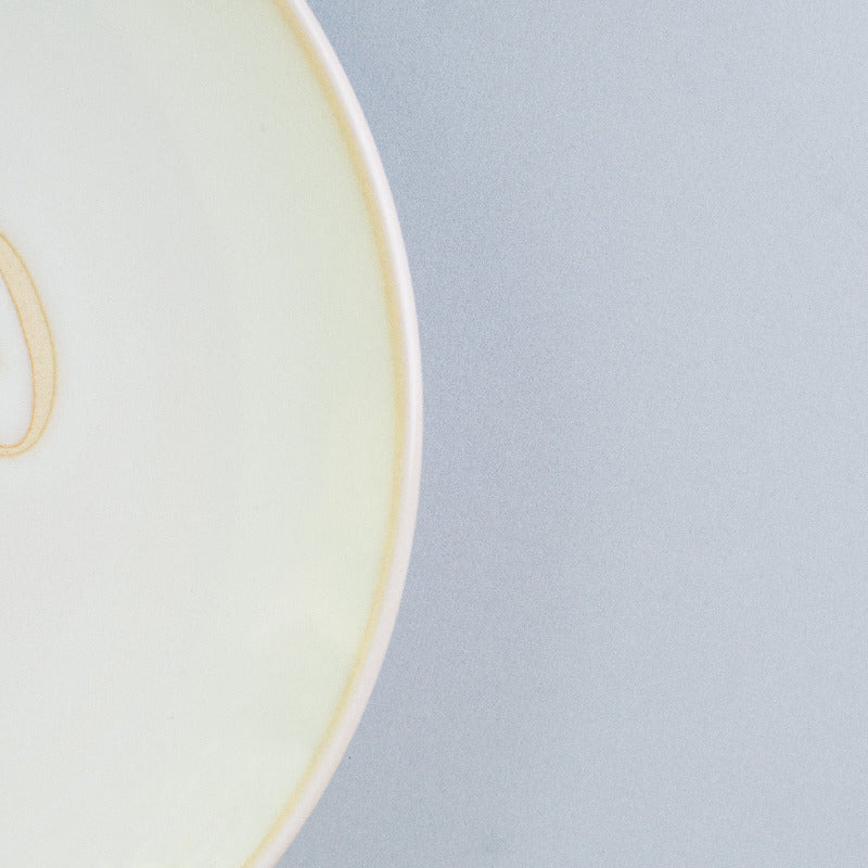 Grateful White Ceramic Serving Plate