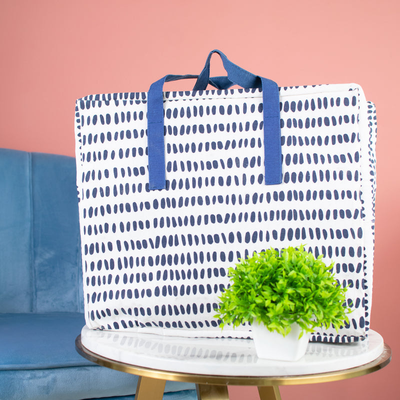 Aztec Pattern Blanket Cover Bag Tote Bag June Trading White Melanie  