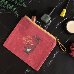 Life Is A Beautiful Ride - Canvas Pouch Pouch June Trading   