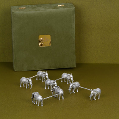 SABERA Front Facing Elephant Spoon Rest Silver