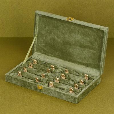 SABERA Twin Elephant Spoon Rest on Handcrafted Ball Gold