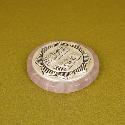 SABERA Lakshmi Charan On Lotus – Set On Elegant Rosequartz Silver