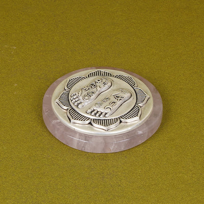 SABERA Lakshmi Charan On Lotus – Set On Elegant Rosequartz Silver