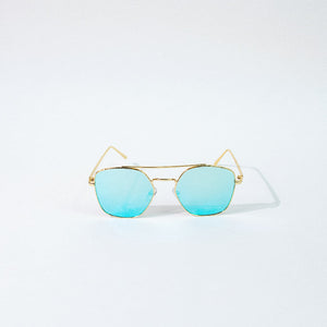 That's Snatched Gold Frame Aqua Sunglass Eyewear ERL   