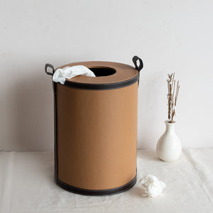 Caramel Brown Vegan Leather Storage Home Organizers Desk Organisers June Trading   