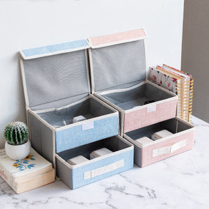 Pastel Two-Shelves Foldable Storage Organizer Basic Organisers ERL   