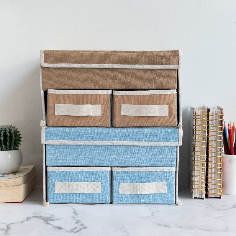 Subtle 3 Compartment Foldable Storage Organizer Basic Organisers ERL   