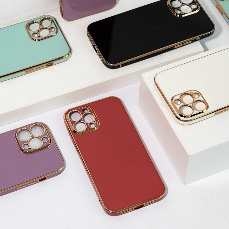 Apple iPhone 11 Pro Max Golden Edge Solid Color Cover iPhone 11 Pro Max June Trading   