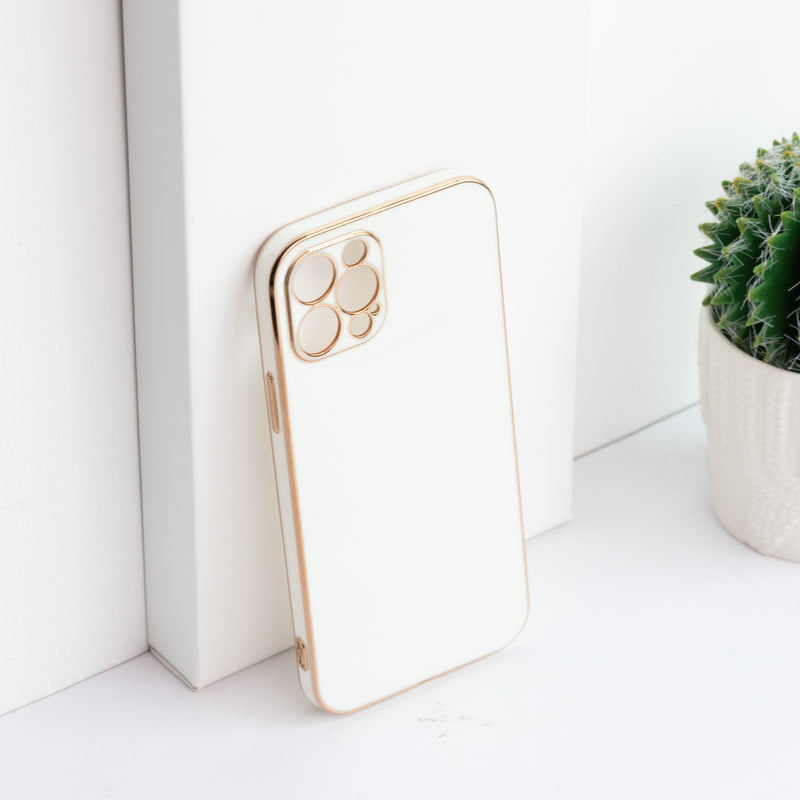Apple iPhone 12 Pro Golden Edge Solid Color Cover iPhone 12 Pro June Trading   