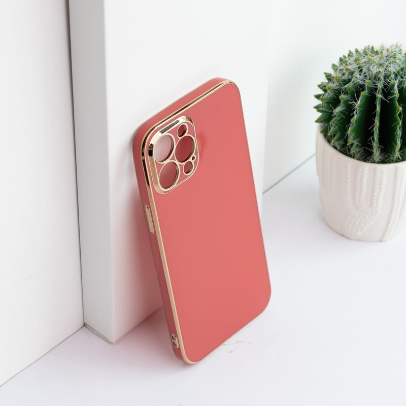 Apple iPhone 12 Pro Max Golden Edge Solid Color Cover iPhone 12 Pro Max June Trading   